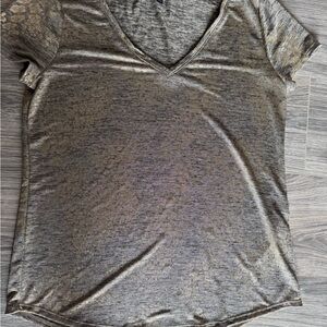 WHBM tshirt, has metallic look and golden leopard print when material is moving